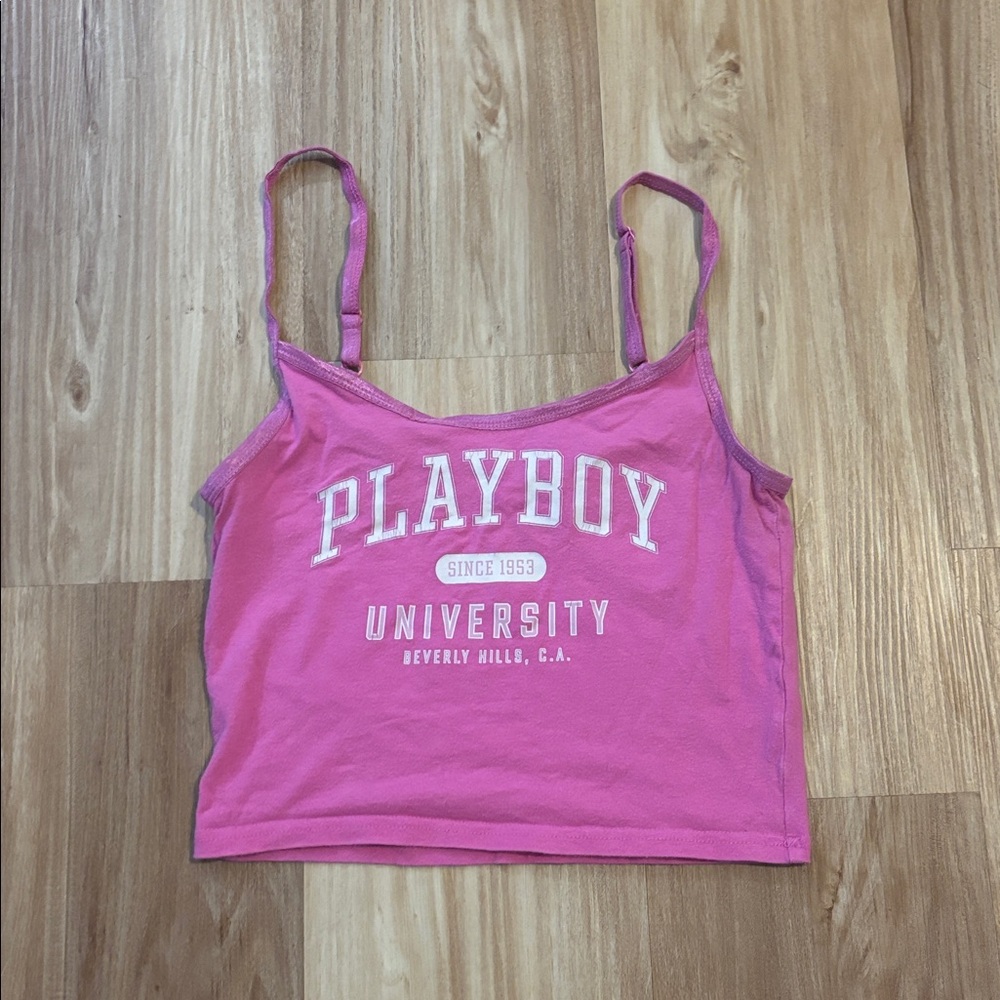 PLAYBOY Pink University Crop Top